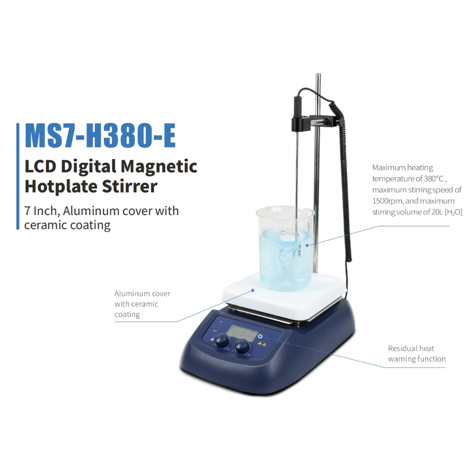 MS7-H380-E Lab-magneetroerder  - Lab Magnetic Stirrer Hot Plate recensie en prijs