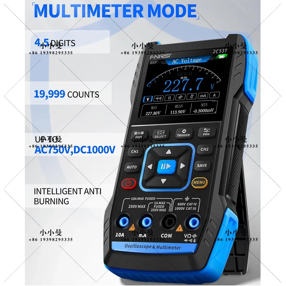 FNIRSI 2C53T: verbeterde draag - Fnirsi Digital Oscilloscope Handheld recensie en prijs