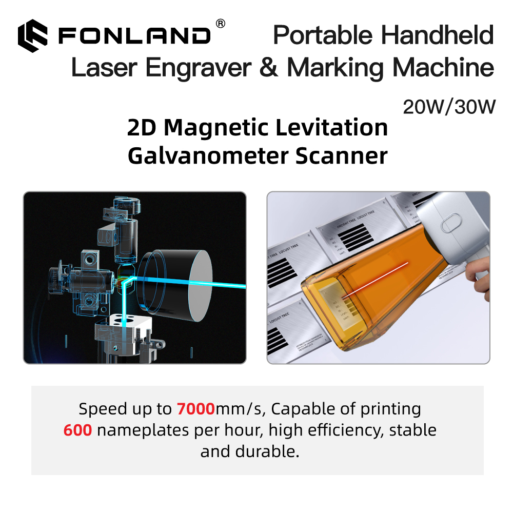 FONLAND K1 20W 30W draagbare d - Fiber Laser Marking Machine 30W recensie en prijs