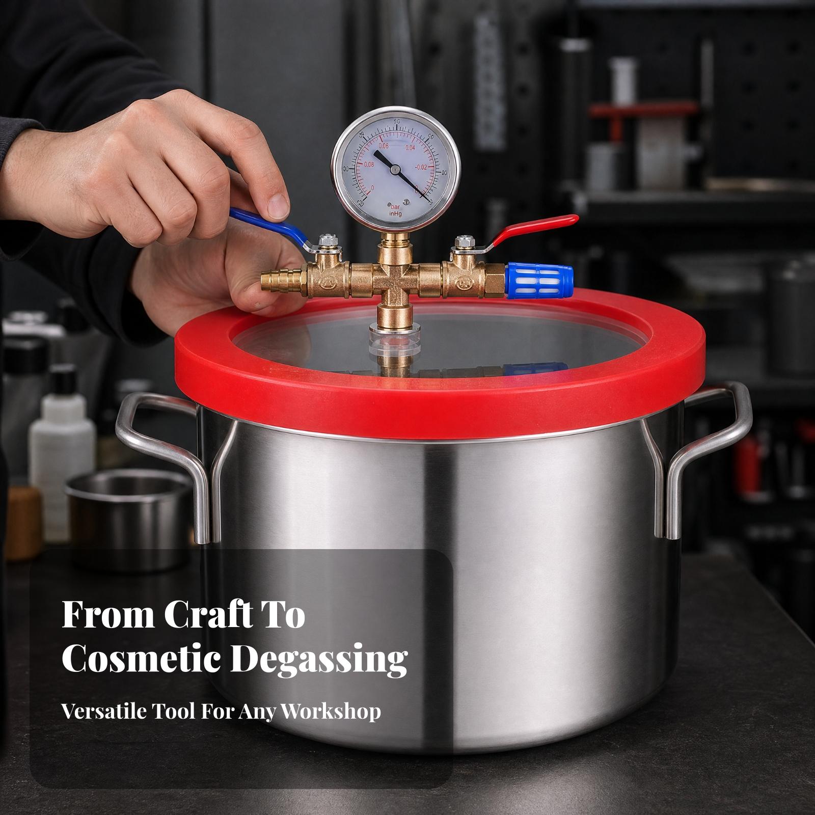 Vacuümontgaskamerkit 5,6L met  - Vacuum Chamber Kit With Pump recensie en prijs